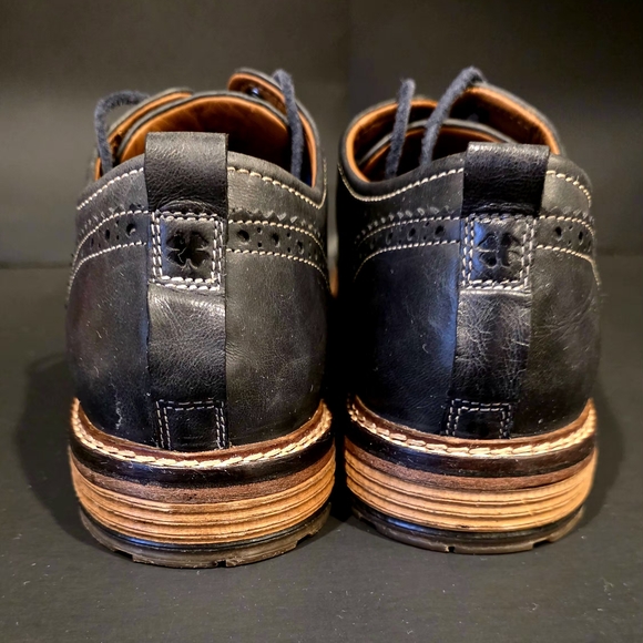 Men's Lucky Brand Dark Blue/Light Blue Derby Shoes Size 12 Like New - Picture 3 of 5